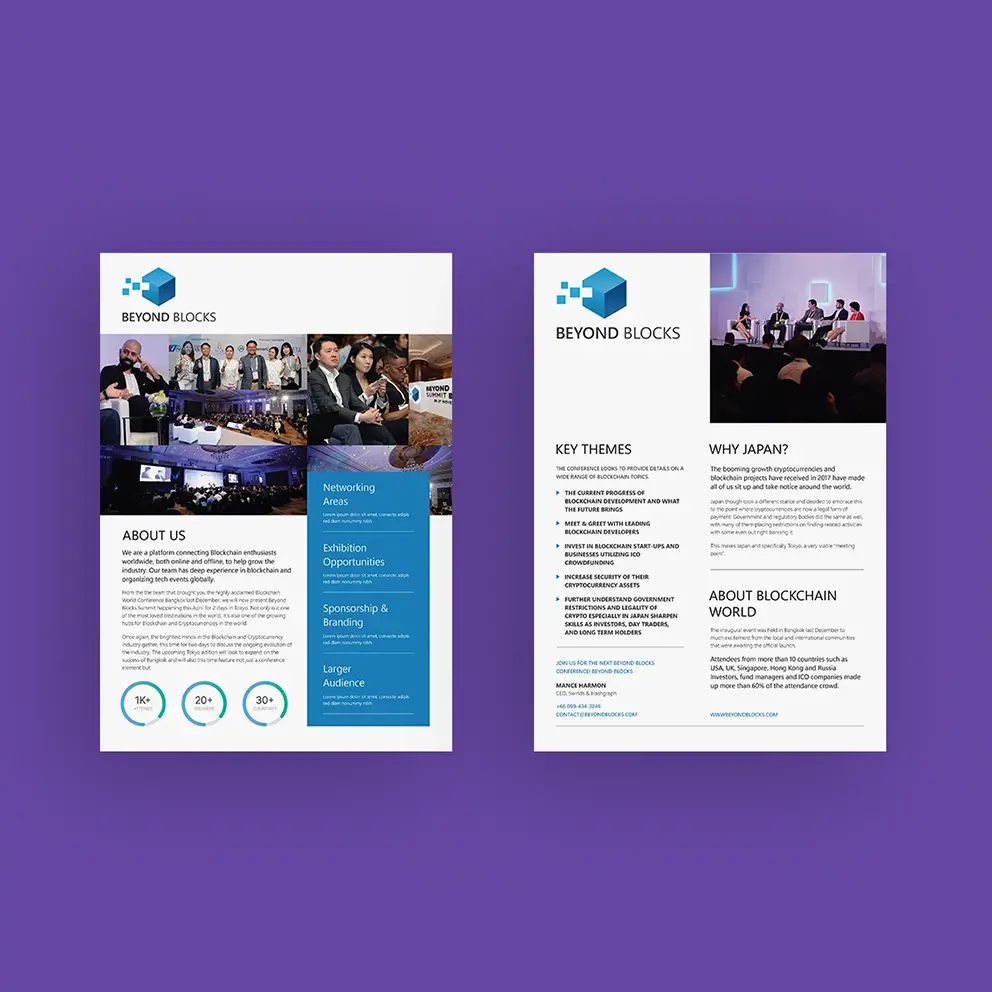 Thumbnail 3: Close-up of Beyond Blocks Summit brochure panel